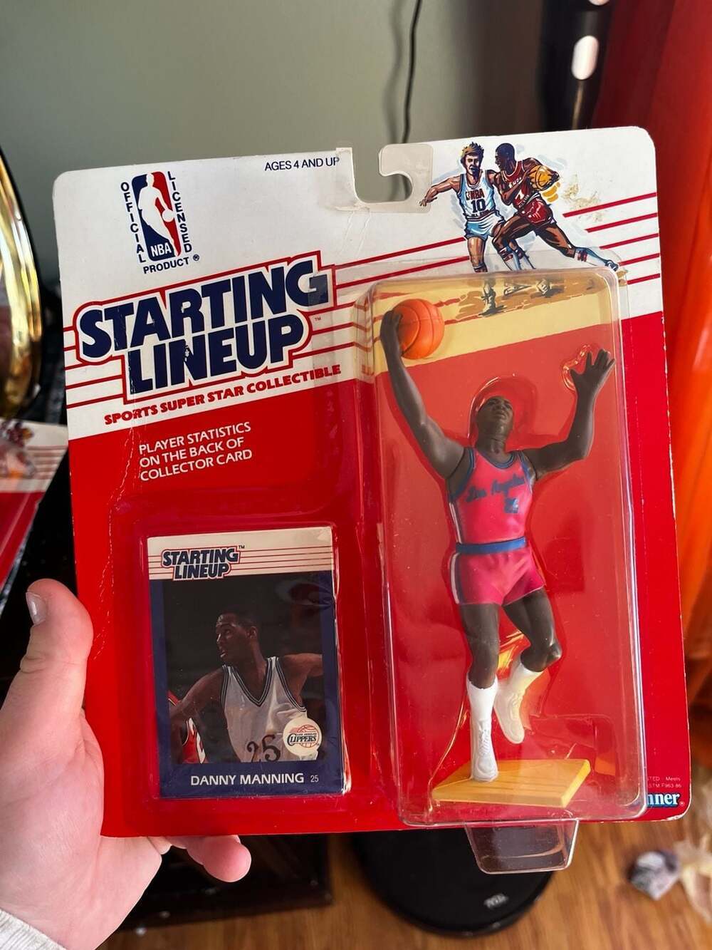 1988 Kenner NBA Starting Lineup Danny Manning LA Clippers Action Figure/Card